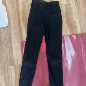 Black High-Waisted Leather pants